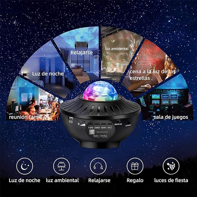 Lampara Proyector Bluetooth Usb Starry